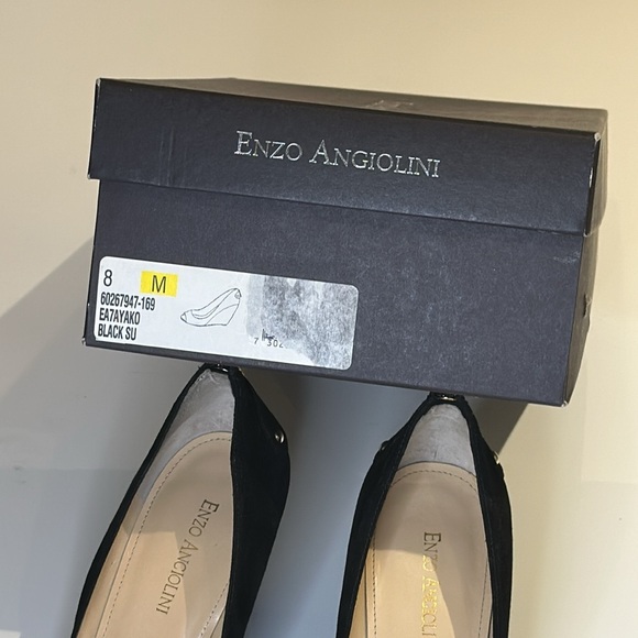 Enzo Angiolini Women's Black Suede Wedge Shoes US Size 8M - Picture 6 of 6